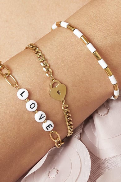 Pulsera Beads Love Plata Acero inoxidable h5 Imagen2